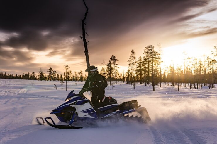 Full Day Guided Snowmobile Powder Tour