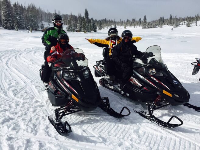 Full Day Guided Snowmobile Powder Tour
