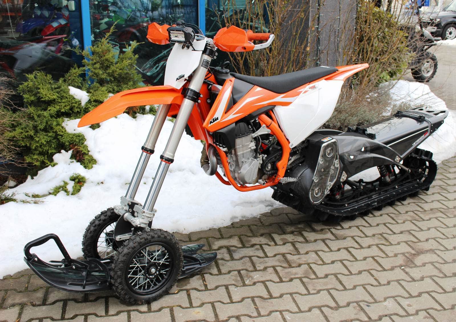 KTM 450 SX-F with Yeti Snowbike Kit