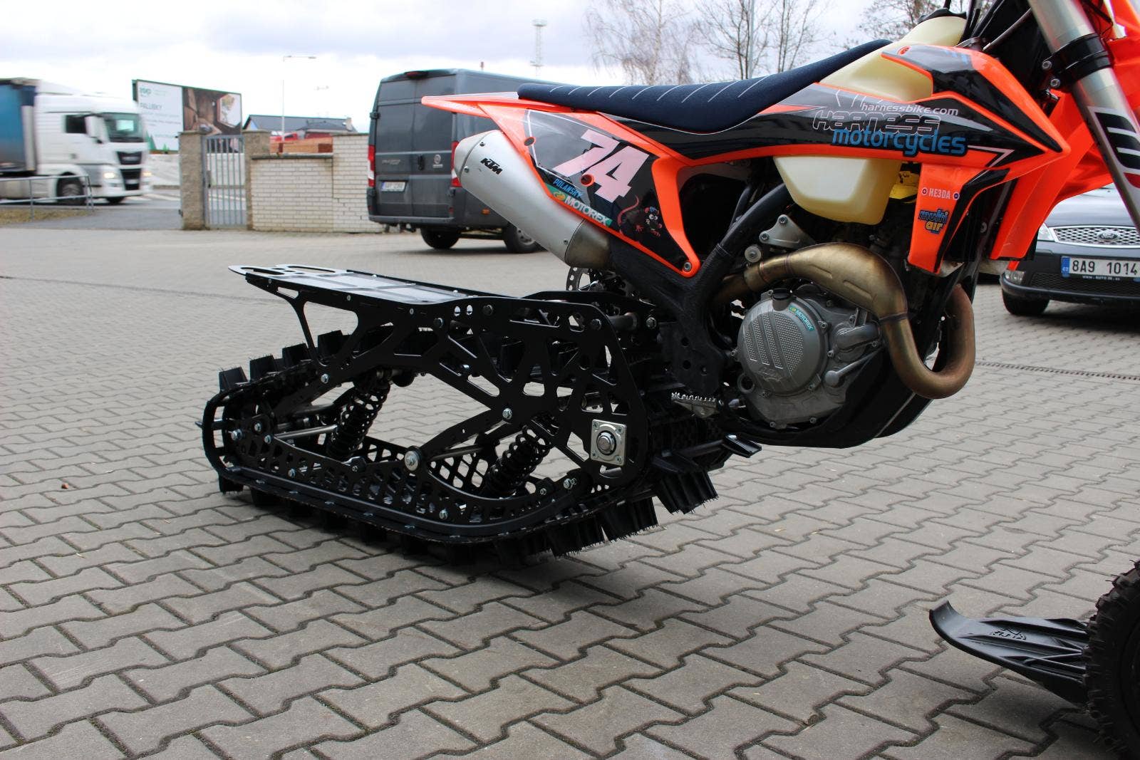 KTM 450 SX-F with Yeti Snowbike Kit